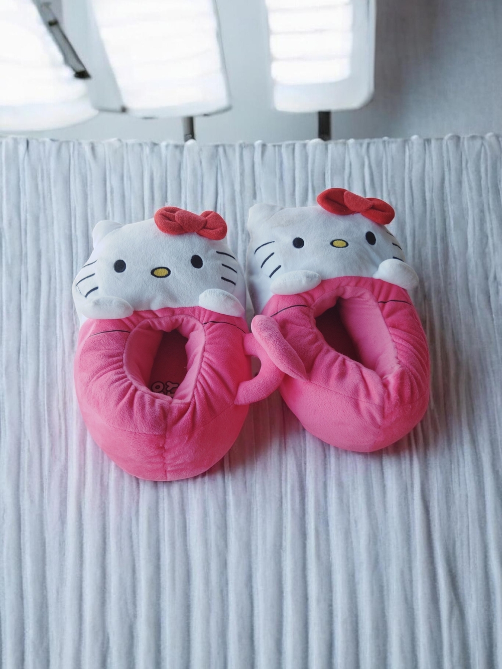 Hello Kitty Pink Plush Slippers